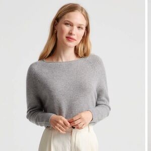 Quince Boatneck Cashmere Sweater Size Medium